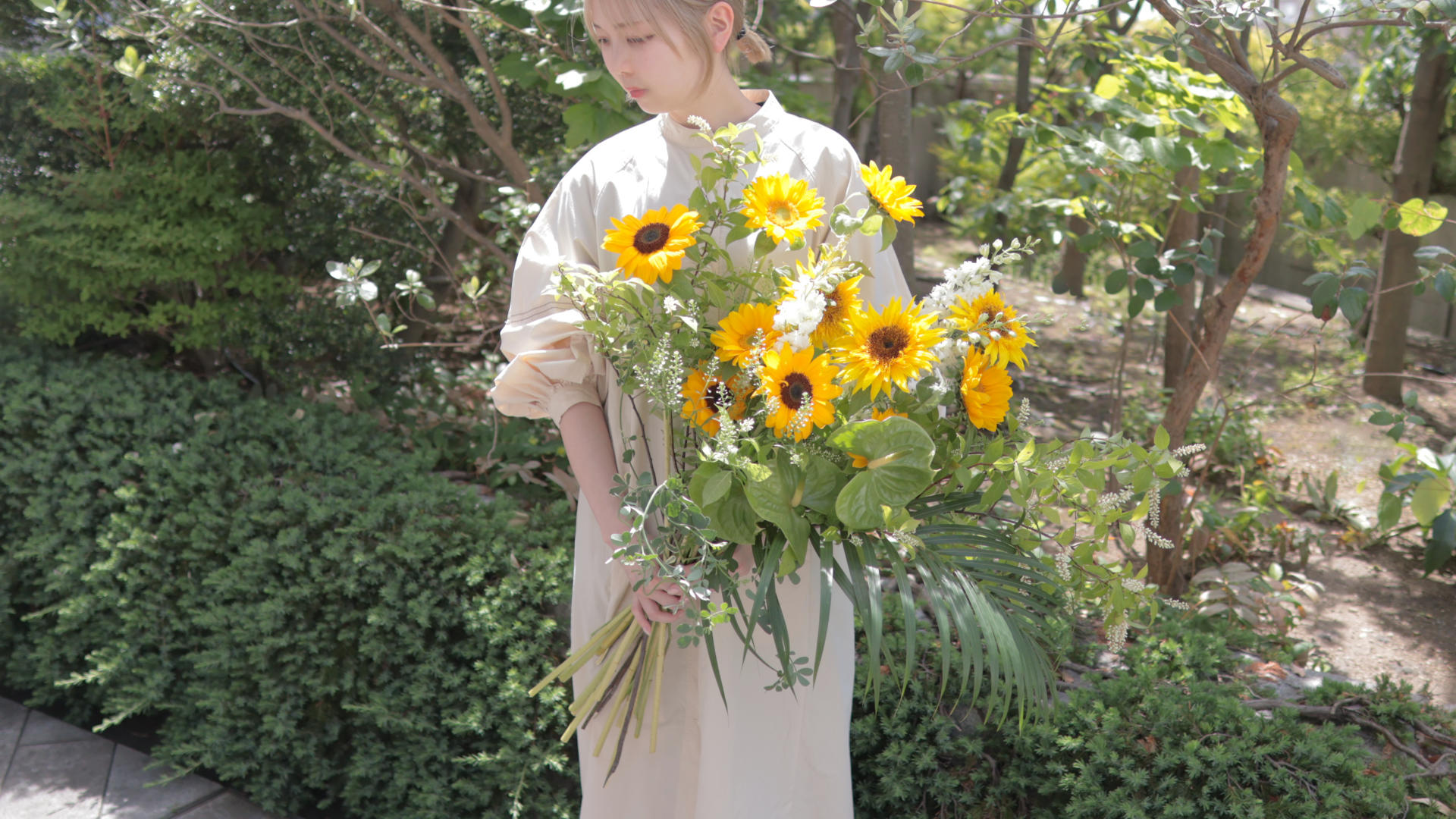 夏の花ひまわりを使ったフラワーギフト