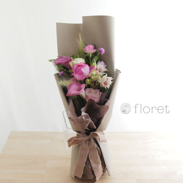 スリムな花束（お任せピンク系）サンプル画像D