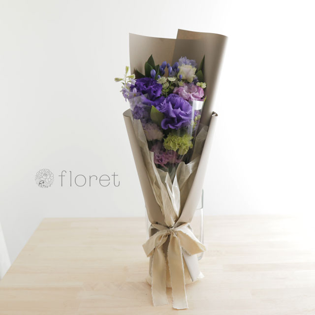 スリムな花束（お任せ紫系）サンプル画像F
