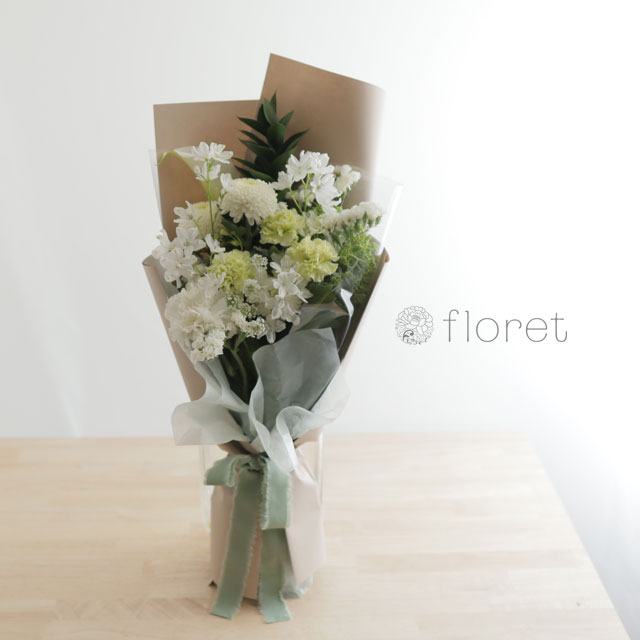 スリムな花束（お任せ白系）サンプル画像B