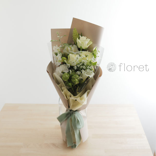 スリムな花束（お任せ白系）サンプル画像E