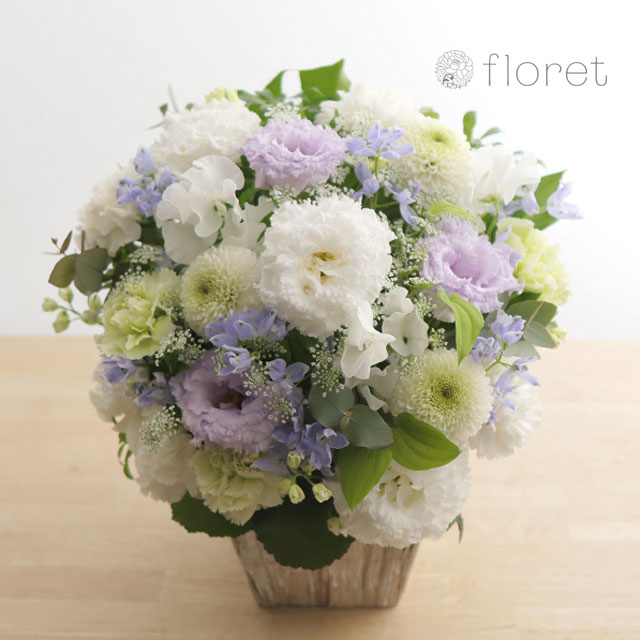 紫色のお供え・お悔み・供花アレンジメントL　サンプル画像B