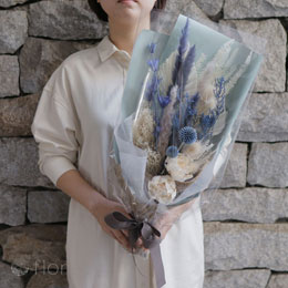 お任せドライフラワー花束（青系Lサイズ）