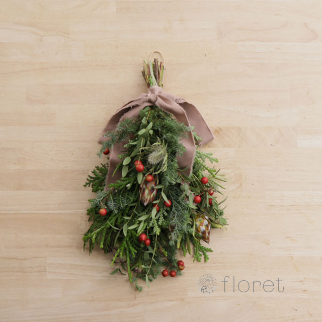 クリスマススワッグS (レッド)　サンプル画像A