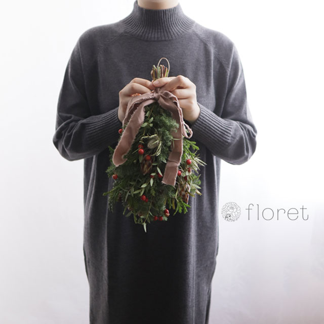 クリスマススワッグS (レッド)