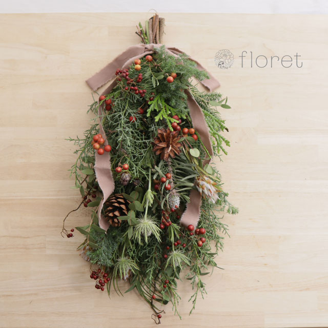 クリスマススワッグL(レッド)　サンプル画像A