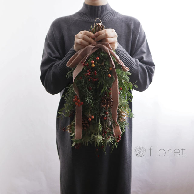 クリスマススワッグL(レッド)