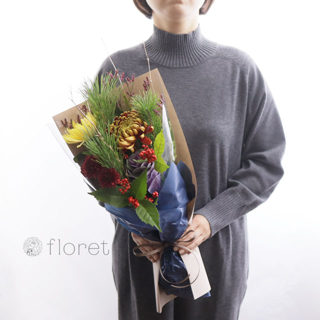 お正月花束1