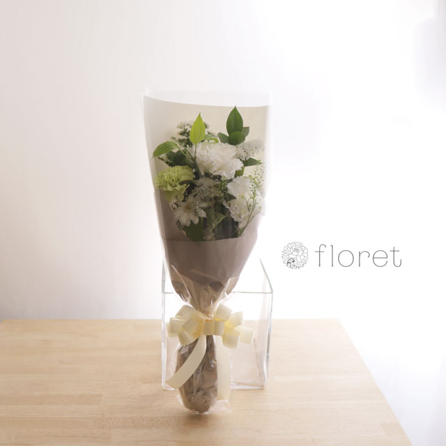 お悔み・供花・仏花のお任せ花束S　サンプル画像C