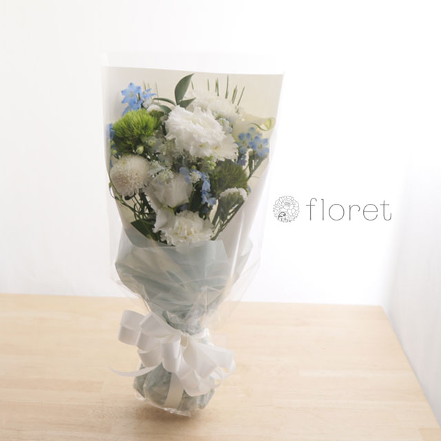 お悔み・供花・仏花のお任せ花束M　サンプル画像C