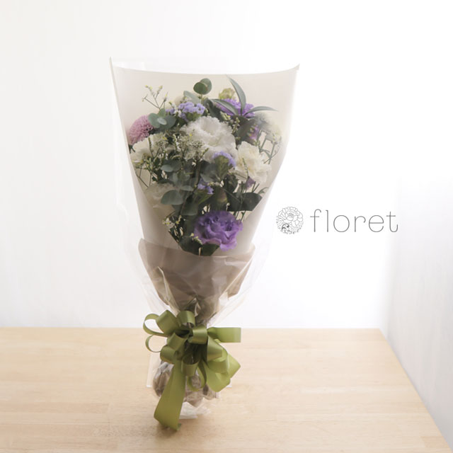 お悔み・供花・仏花のお任せ花束M　サンプル画像D