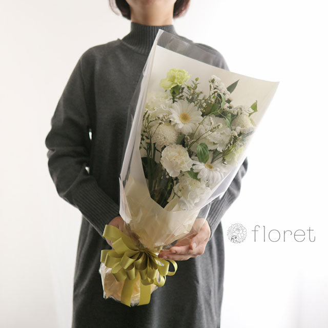 お悔み・供花・仏花のお任せ花束M　