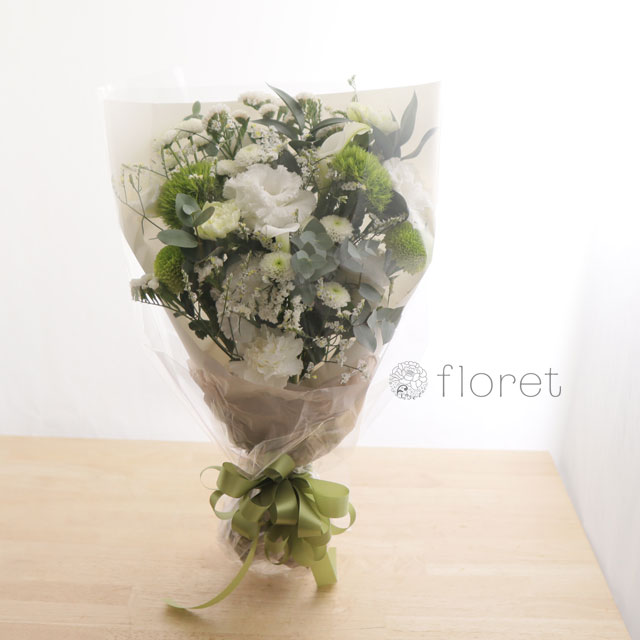 お悔み・供花・仏花のお任せ花束L　サンプル画像A