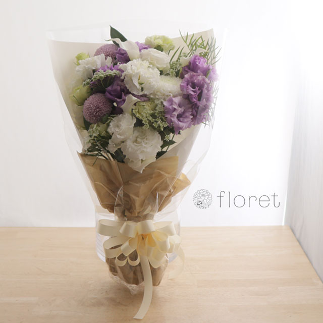 お悔み・供花・仏花のお任せ花束L　サンプル画像C